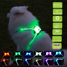 Load image into Gallery viewer, dogled harness Pet Products for Large 7 in 1 color Dog Harness  Glowing USB  Led Collar Puppy Lead Pets Vest Dog Leads
