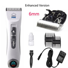 Load image into Gallery viewer, LCD Display Professional CP9600 Pet Electric Shaver Dog Trimmer Grooming Haircut Machine Silver Rechargeable Dog Clipper
