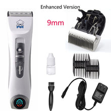 Load image into Gallery viewer, LCD Display Professional CP9600 Pet Electric Shaver Dog Trimmer Grooming Haircut Machine Silver Rechargeable Dog Clipper
