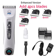 Load image into Gallery viewer, LCD Display Professional CP9600 Pet Electric Shaver Dog Trimmer Grooming Haircut Machine Silver Rechargeable Dog Clipper
